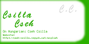 csilla cseh business card